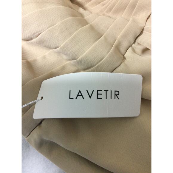 BRIDESMAID SZ 10 L cream vneck bridesmaid party maxi formal dress NEW 0B2 - Picture 7 of 8